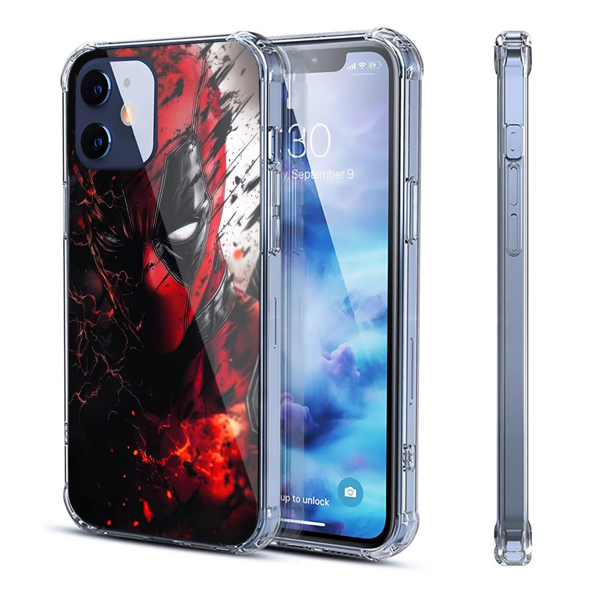 （画像用） Deadpool デッドプール 【iPhone 12シリーズ対応】透明スマホケース（クリアソフトケース）